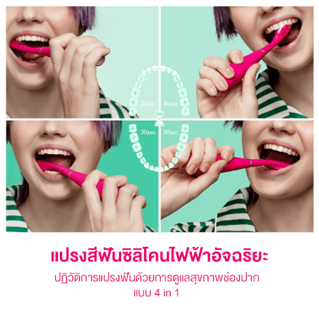 แปรงสีฟันซิลิโคนไฟฟ้า FOREO ISSA Mini 3 Wild Strawberry_6